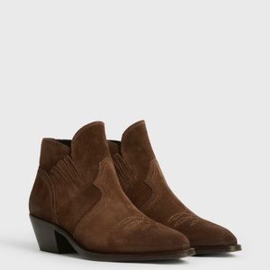 All Saints suede booties.